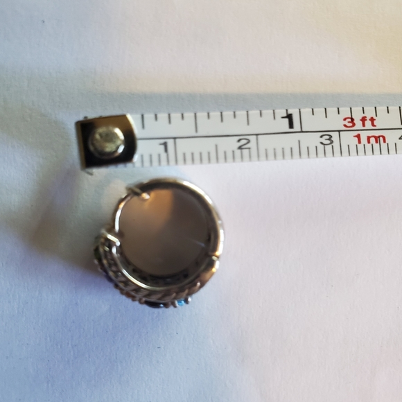 Effy Bridge Gemstones Multistone SS 1 7/8 Multi Huggies Earrings - Picture 4 of 7